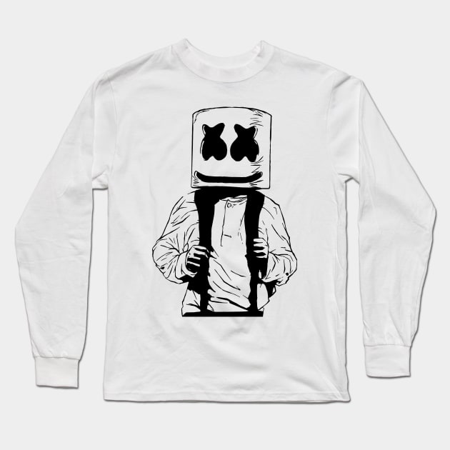 Marshmello Go To School Long Sleeve T-Shirt by tacimey